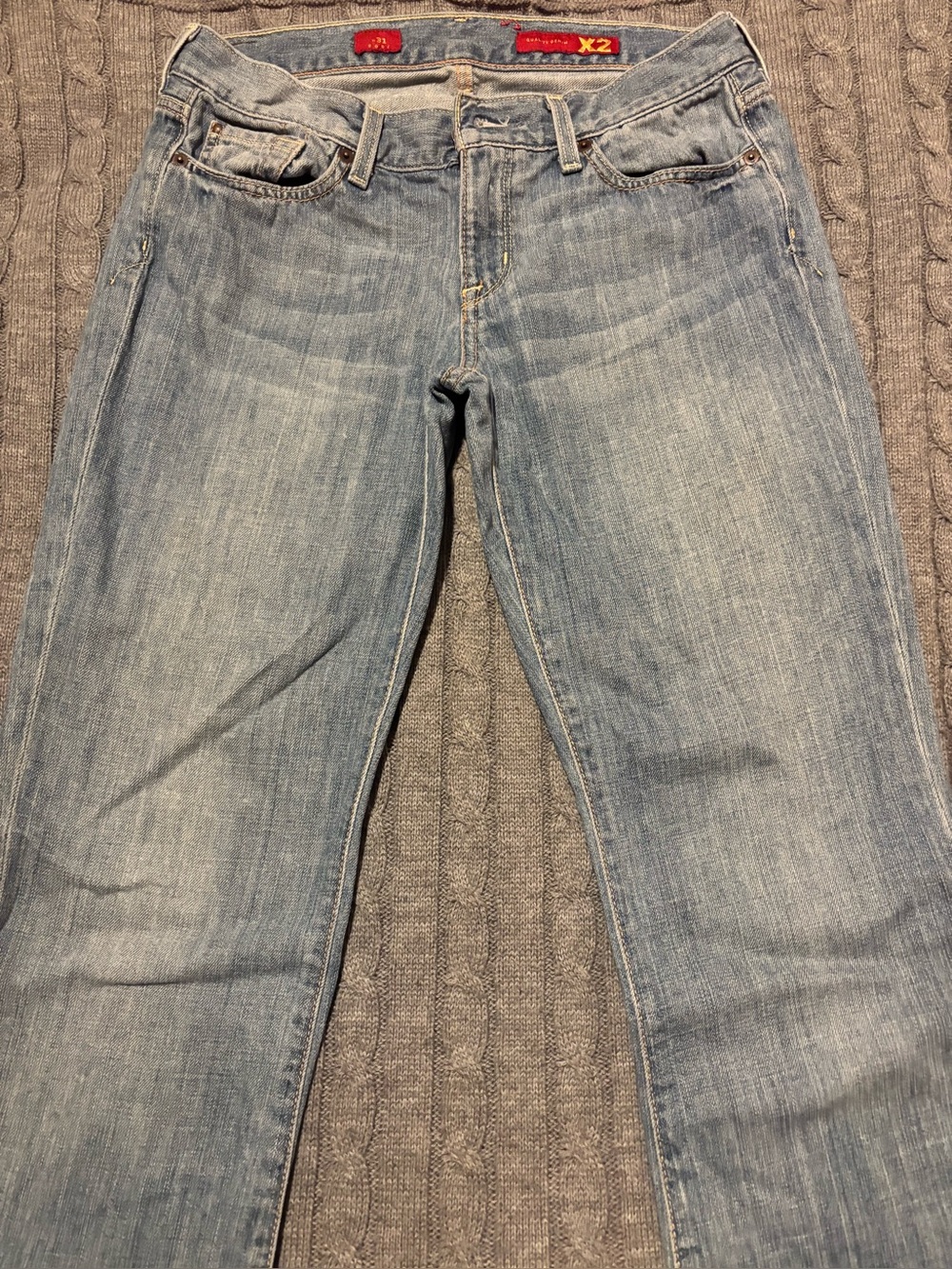 Vintage Y2K Express X2 Quality Denim Low Rise Bootcut Jeans Size 6R W31